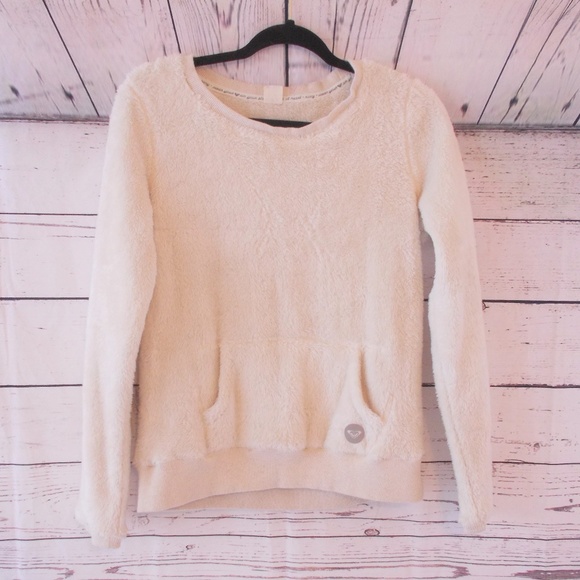 Roxy Sweaters - Roxy fuzzy white sweater medium